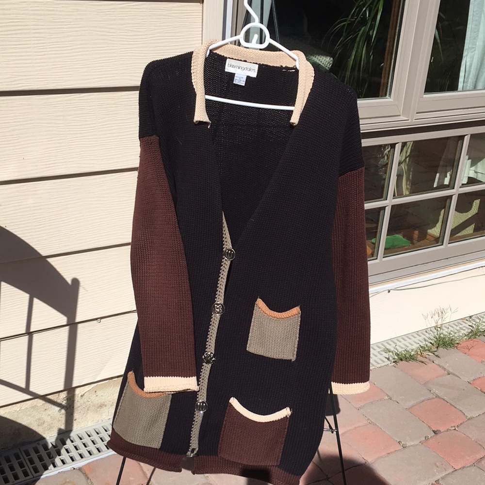 Knit long cardigan